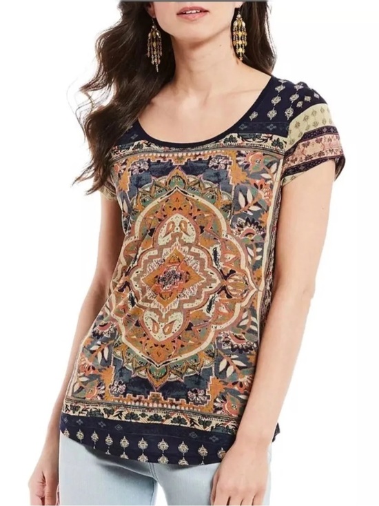 Lucky Brand Tops - Lucky Brand Persian Carpet Viscose Tee Shirt